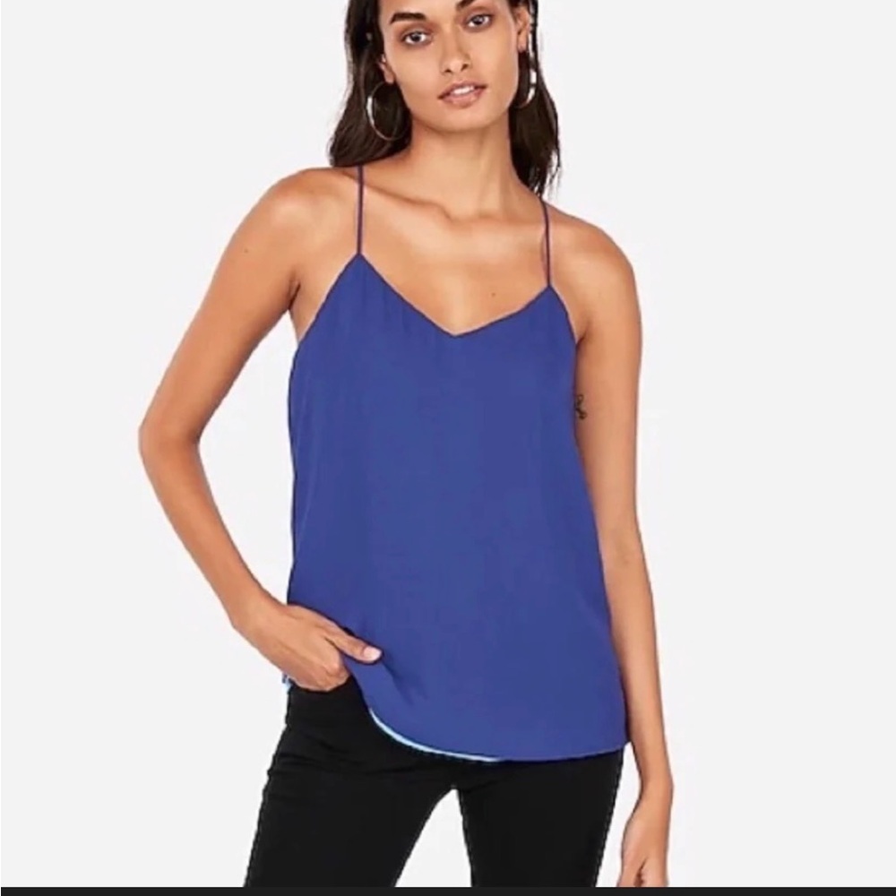 Express Royal Blue Reversible Barcelona Camisole Top - Medium